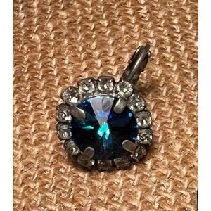 Sabika Sapphire and Crystal Drop Earring--SINGLE Earring--(1)